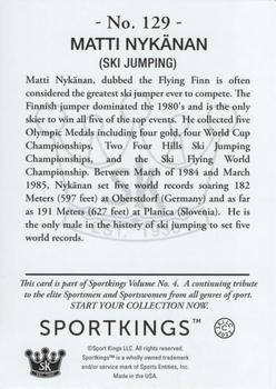 2023 Sportkings Volume 4 - Light Blue #129 Matti Nykänen Back