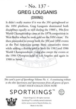 2023 Sportkings Volume 4 - Light Blue #137 Greg Louganis Back