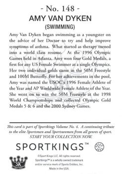 2023 Sportkings Volume 4 - Light Blue #148 Amy Van Dyken Back