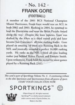 2023 Sportkings Volume 4 - Silver #142 Frank Gore Back