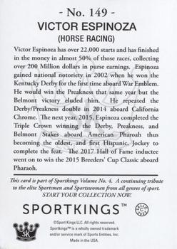2023 Sportkings Volume 4 - Silver #149 Victor Espinoza Back
