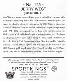 2023 Sportkings Volume 4 - Mini #125 Jerry West Back