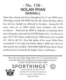 2023 Sportkings Volume 4 - Mini #150 Nolan Ryan Back
