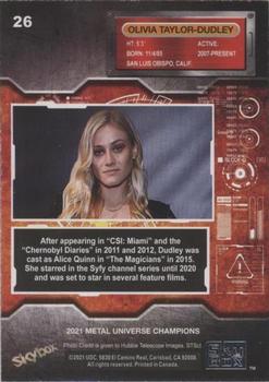 2021 SkyBox Metal Universe Champions - Spectrum #26 Olivia Taylor-Dudley Back