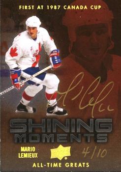 2012 Upper Deck All-Time Greats - Shining Moments Signatures #SM-ML1 Mario Lemieux Front