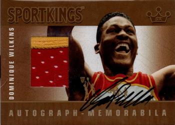 2007 Sportkings Series A - Autograph Memorabilia Gold #AMDW Dominique Wilkins Front