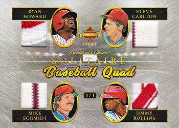 2023 President's Choice Solitaire 2.0 Update - Baseball Quad - Gold #NNO Ryan Howard / Steve Carlton / Jimmy Rollins / Mike Schmidt Front