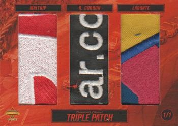 2023 President's Choice Solitaire 2.0 Update - NASCAR Triple Patch - Red #NNO Michael Waltrip / Robby Gordon / Terry Labonte Front