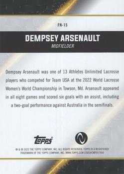 2023 Topps Athletes Unlimited All Sports - Face of the Nation #FN-15 Dempsey Arsenault Back