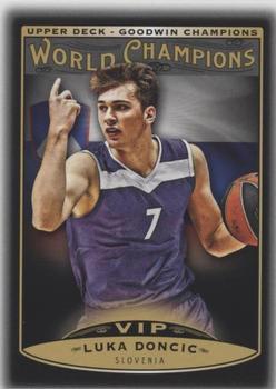 2019 Upper Deck Goodwin Champions - VIP World Champions Black #WC-2 Luka Doncic Front