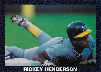 1991 Dark Blue Black Marbled Border (unlicensed) #NNO Rickey Henderson Front