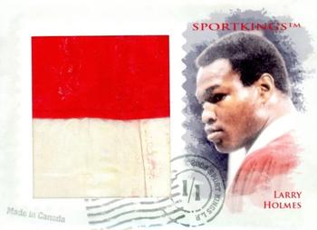 2008 Sportkings Series B - Post Card Redemption Dual Memorabilia #NNO Roy Jones Jr. / Larry Holmes Back