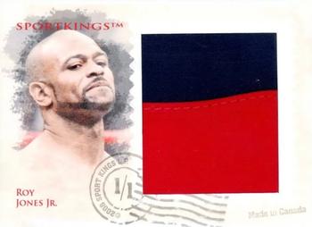 2008 Sportkings Series B - Post Card Redemption Dual Memorabilia #NNO Roy Jones Jr. / Larry Holmes Front