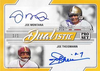 2022 Pro Set Sports - Dualistic Autographs Gold #D-04 Joe Montana / Joe Theismann Front