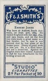 1902 F & J Smith Champions Of Sport #NNO Ernie Jones Back