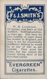 1902 F & J Smith Champions Of Sport #NNO Bill Lockwood Back