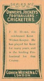 1906 Cohen Weenen Owners Jockeys Footballers Cricketers #NNO Francis Huish Back