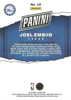 2023 Panini Father's Day #10 Joel Embiid Back