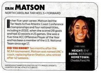 2023 Sports Illustrated for Kids #1061 Erin Matson Back