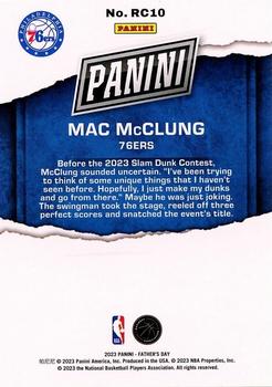 2023 Panini Father's Day - Rookies Red #RC10 Mac McClung Back