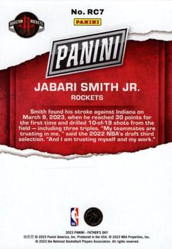2023 Panini Father's Day - Rookies Gold #RC7 Jabari Smith Back