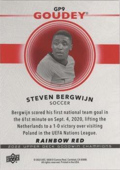 2022 Upper Deck Goodwin Champions - Goudey Platinum Rainbow Red #GP9 Steven Bergwijn Back