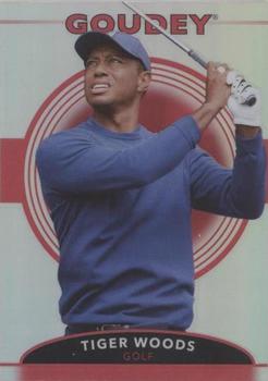 2022 Upper Deck Goodwin Champions - Goudey Platinum Rainbow Red #GP20 Tiger Woods Front