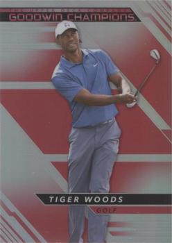 2022 Upper Deck Goodwin Champions - Platinum Rainbow Red #P20 Tiger Woods Front