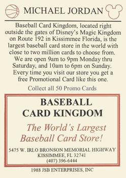 1988 Baseball Card Kingdom Promos #NNO Michael Jordan Back
