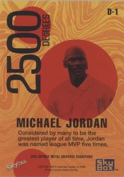 2022 SkyBox Metal Universe Champions - 2500 Degrees #D-1 Michael Jordan Back
