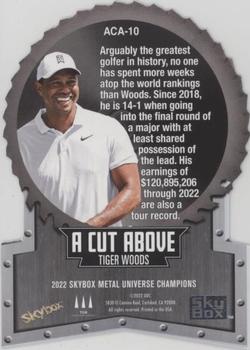 2022 SkyBox Metal Universe Champions - A Cut Above #ACA-10 Tiger Woods Back