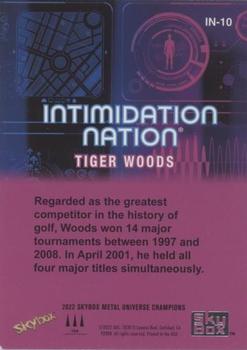 2022 SkyBox Metal Universe Champions - Intimidation Nation #IN-10 Tiger Woods Back