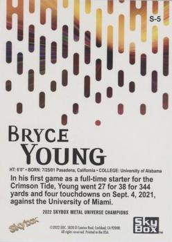 2022 SkyBox Metal Universe Champions - Skybox Premium #S-5 Bryce Young Back