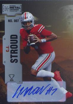 2022 SkyBox Metal Universe Champions - Base Autographs #7 C.J. Stroud Front