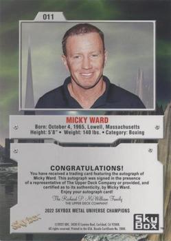 2022 SkyBox Metal Universe Champions - Base Autographs #11 Micky Ward Back