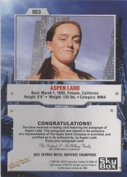 2022 SkyBox Metal Universe Champions - Base Autographs #53 Aspen Ladd Back