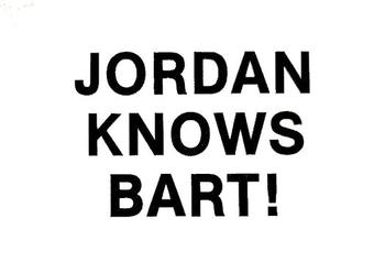 1990 Bart Knows Gray (unlicensed) #NNO Michael Jordan / Bart Simpson Back