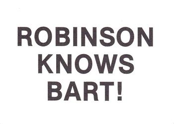 1990 Bart Knows Gray (unlicensed) #NNO David Robinson / Bart Simpson Back