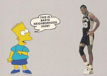 1990 Bart Knows Gray (unlicensed) #NNO David Robinson / Bart Simpson Front