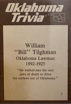 1985 Oklahoma Trivia #1 Bill Tilghman Back