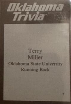 1985 Oklahoma Trivia #7 Terry Miller Back