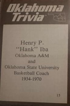 1985 Oklahoma Trivia #15 Hank Iba Back