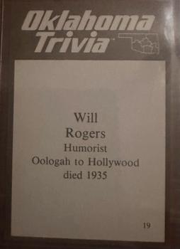 1985 Oklahoma Trivia #19 Will Rogers Back