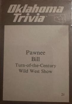 1985 Oklahoma Trivia #21 Pawnee Bill Back