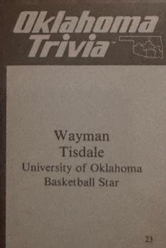 1985 Oklahoma Trivia #23 Wayman Tisdale Back