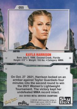 2022 SkyBox Metal Universe Champions - Aqua #055 Kayla Harrison Back