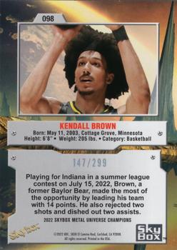 2022 SkyBox Metal Universe Champions - Silver Dots #098 Kendall Brown Back