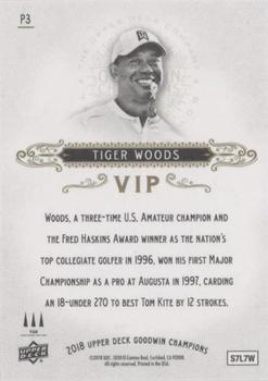 2018 Upper Deck Goodwin Champions - VIP Prizes Red #P3 Tiger Woods Back