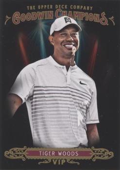 2018 Upper Deck Goodwin Champions - VIP Prizes Black #P3 Tiger Woods Front