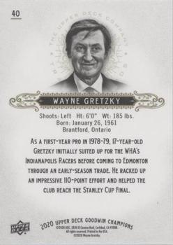 2018 Upper Deck Goodwin Champions - Green #40 Wayne Gretzky Back